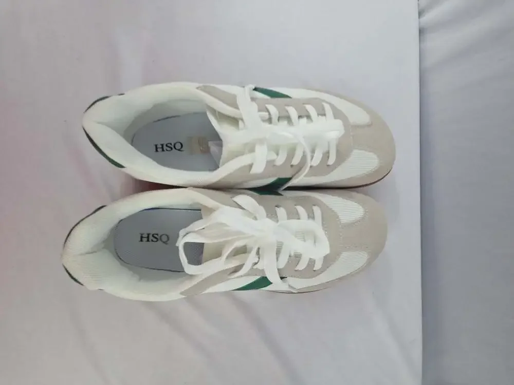 HSQ Women's Retro Casual Lace-Up Sneakers